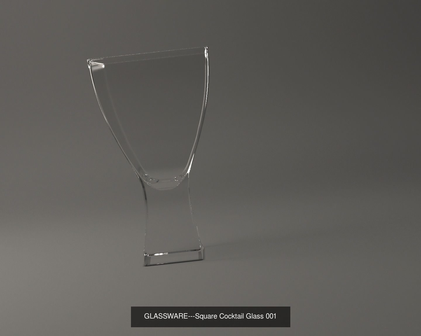 GLASSWARE---All Square Glasses 3D Model Collection_42