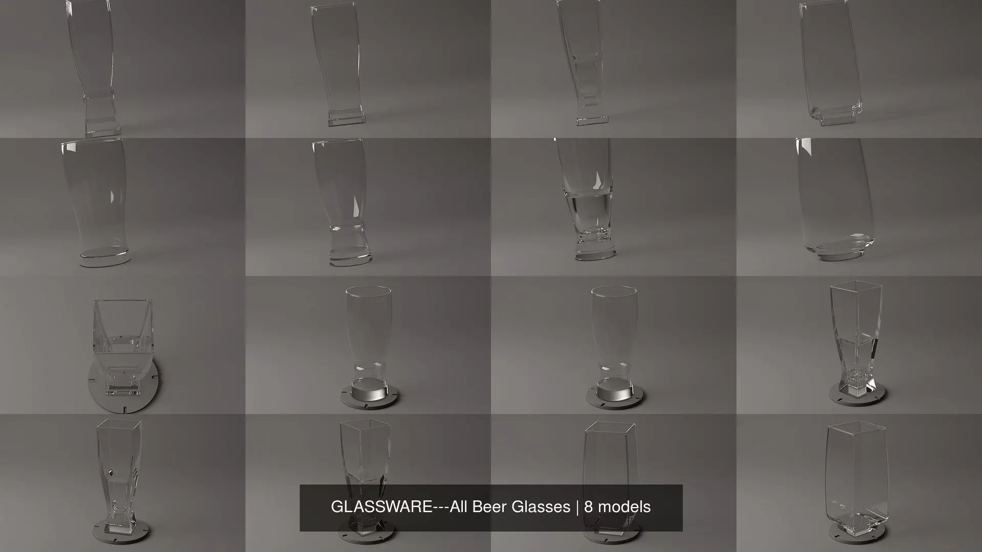 GLASSWARE---All Beer Glasses 3D Model Collection_9
