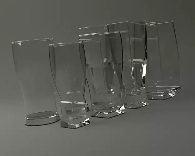 GLASSWARE---All Beer Glasses 3D Model Collection