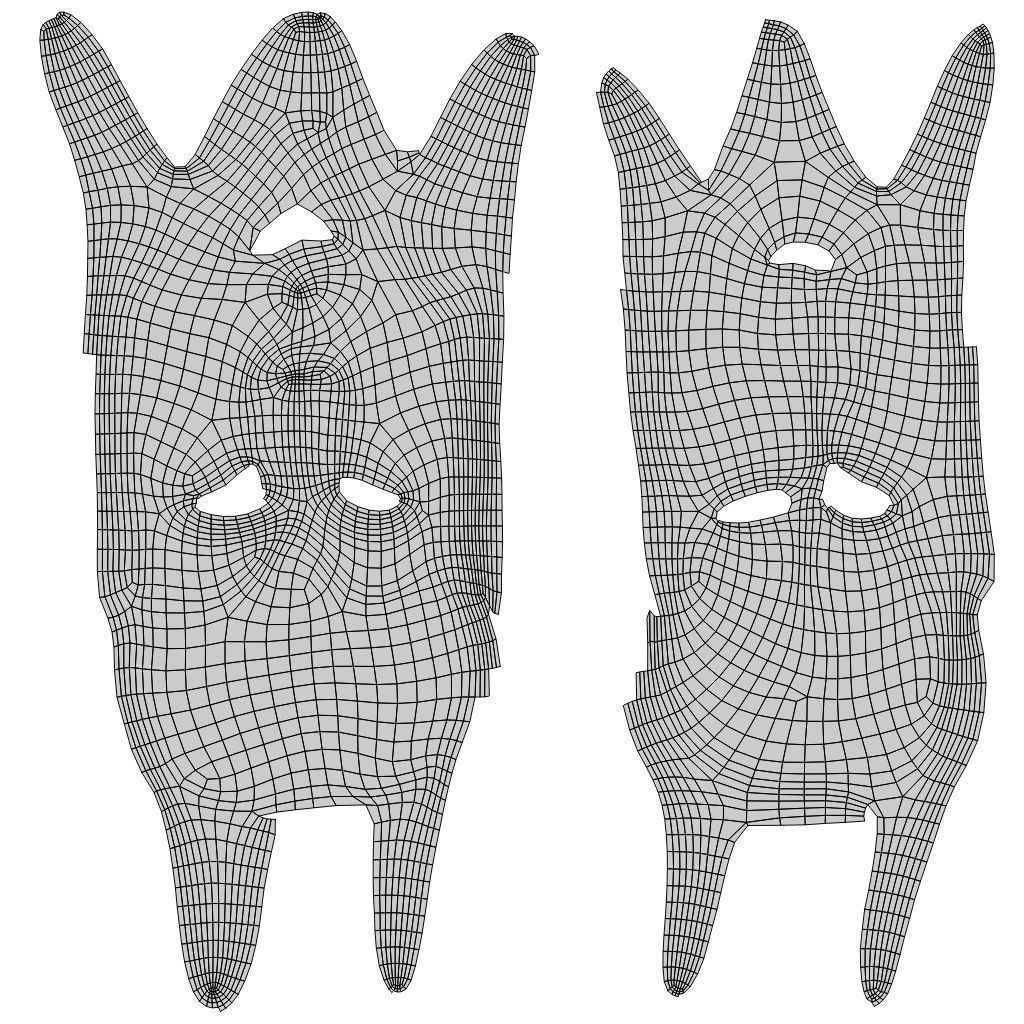 African Mask 02 Low-poly 3D model_8