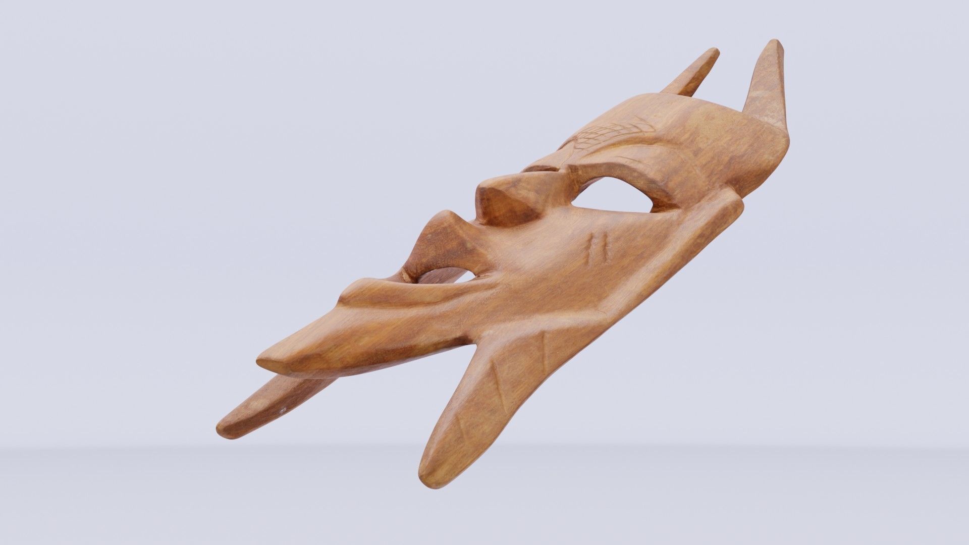 African Mask 02 Low-poly 3D model_5