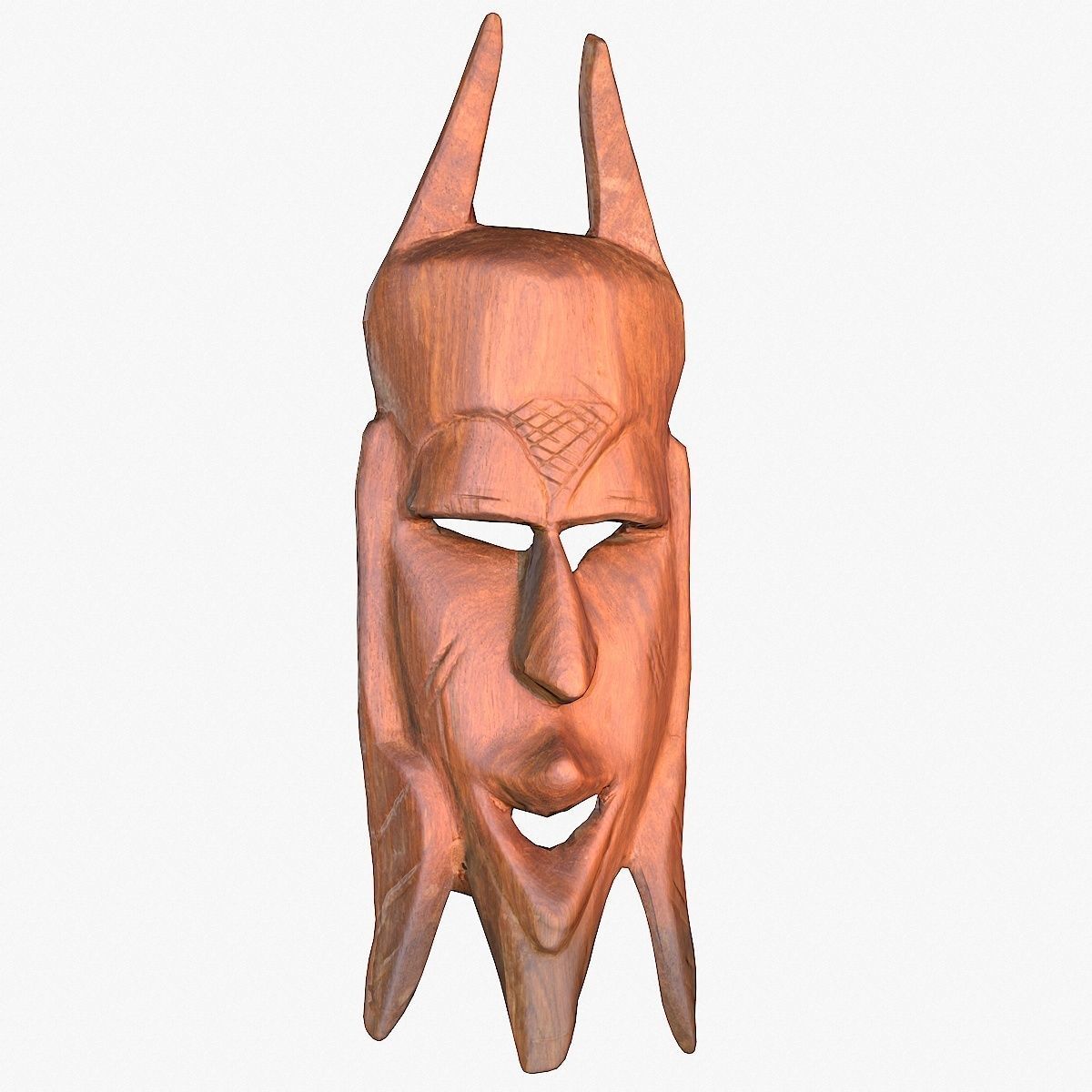 African Mask 02 Low-poly 3D model_2