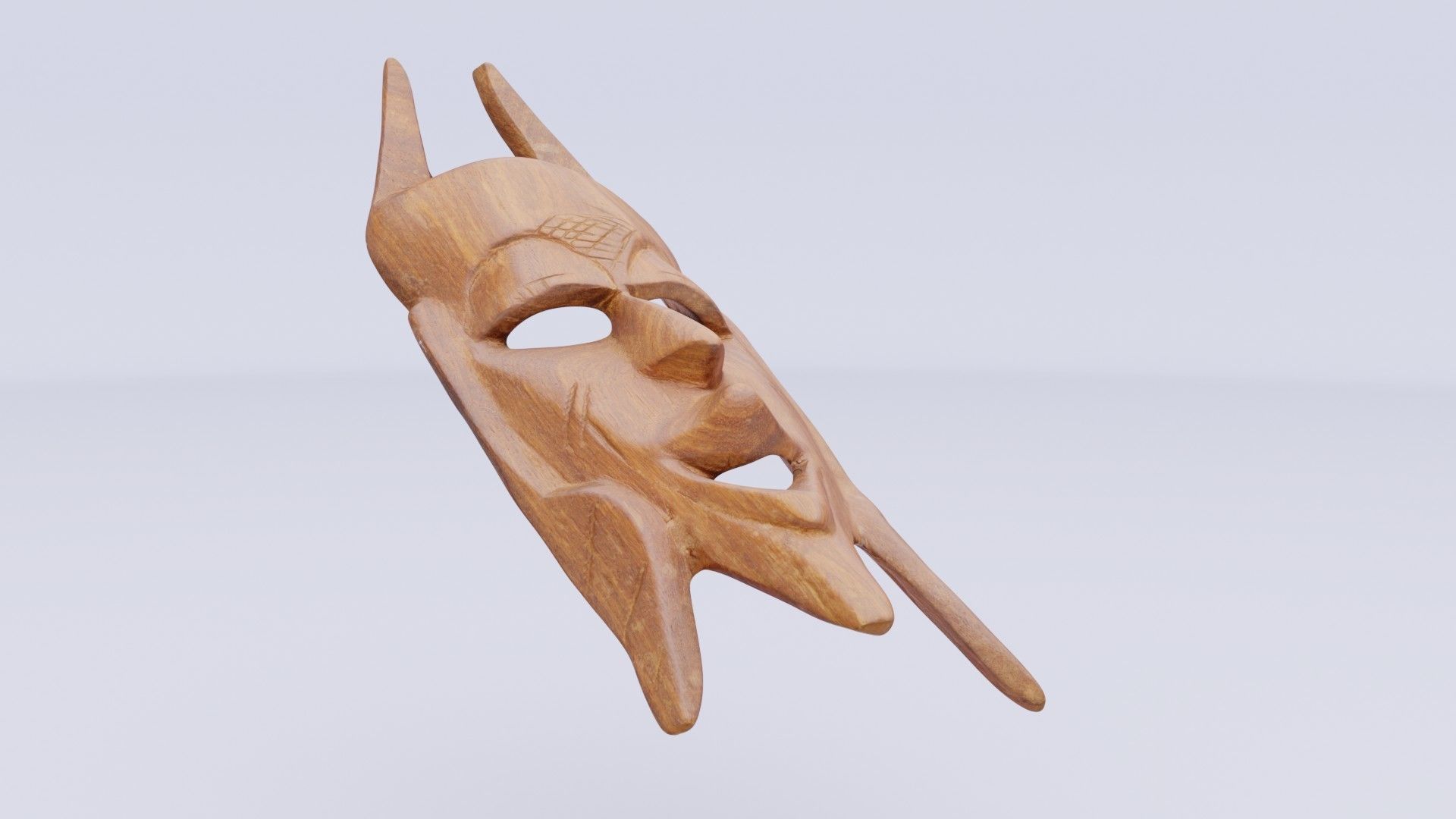 African Mask 02 Low-poly 3D model_4