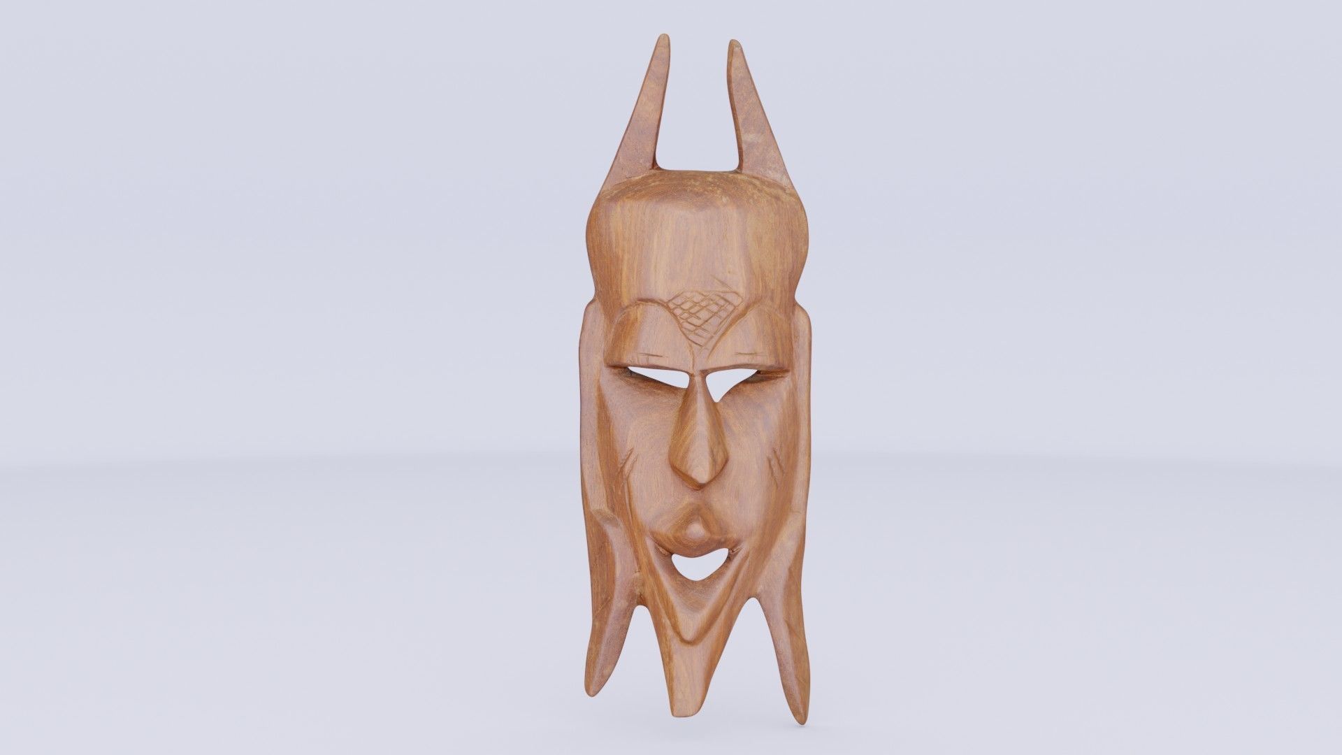 African Mask 02 Low-poly 3D model_1