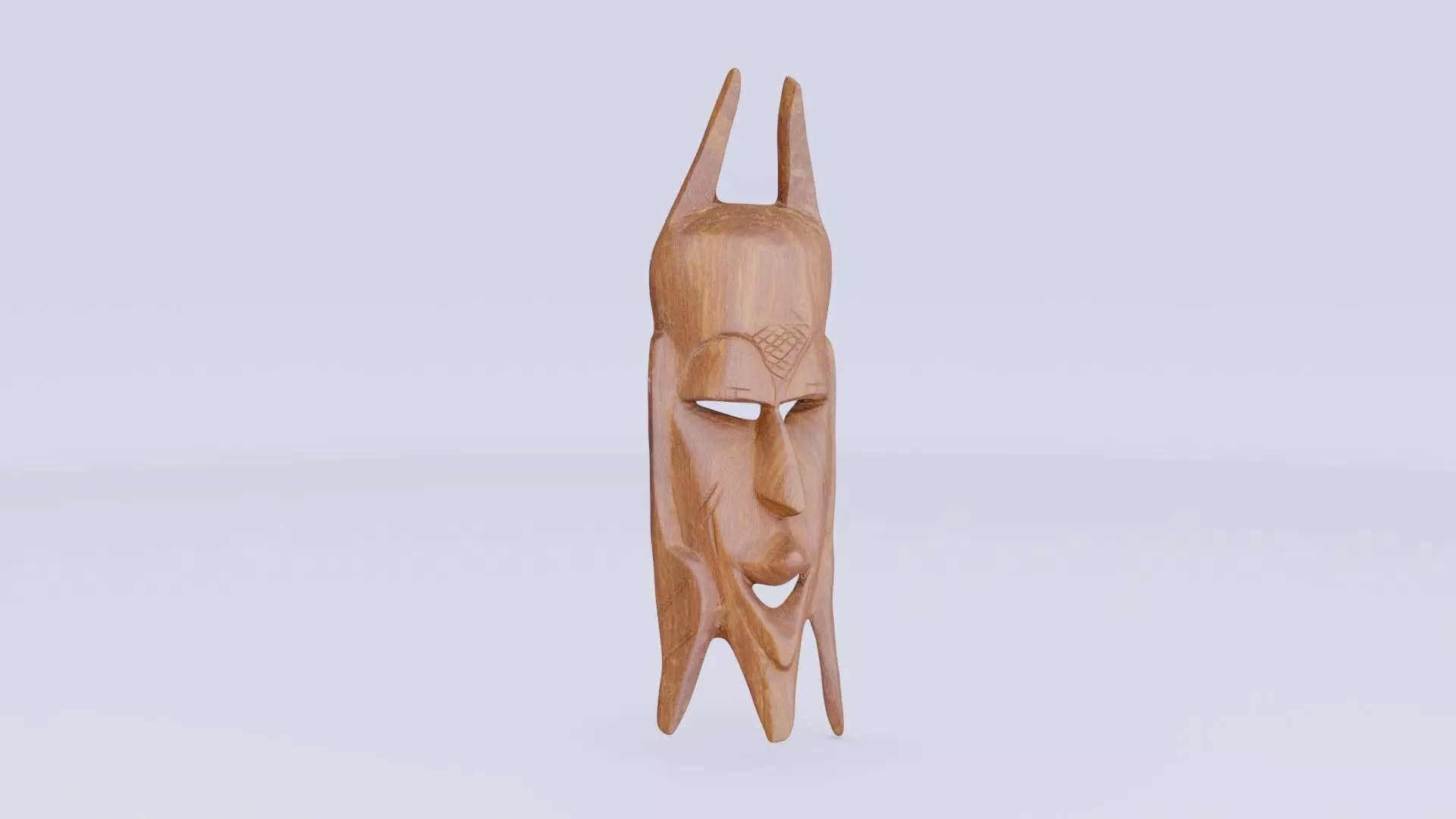 African Mask 02 Low-poly 3D model_0