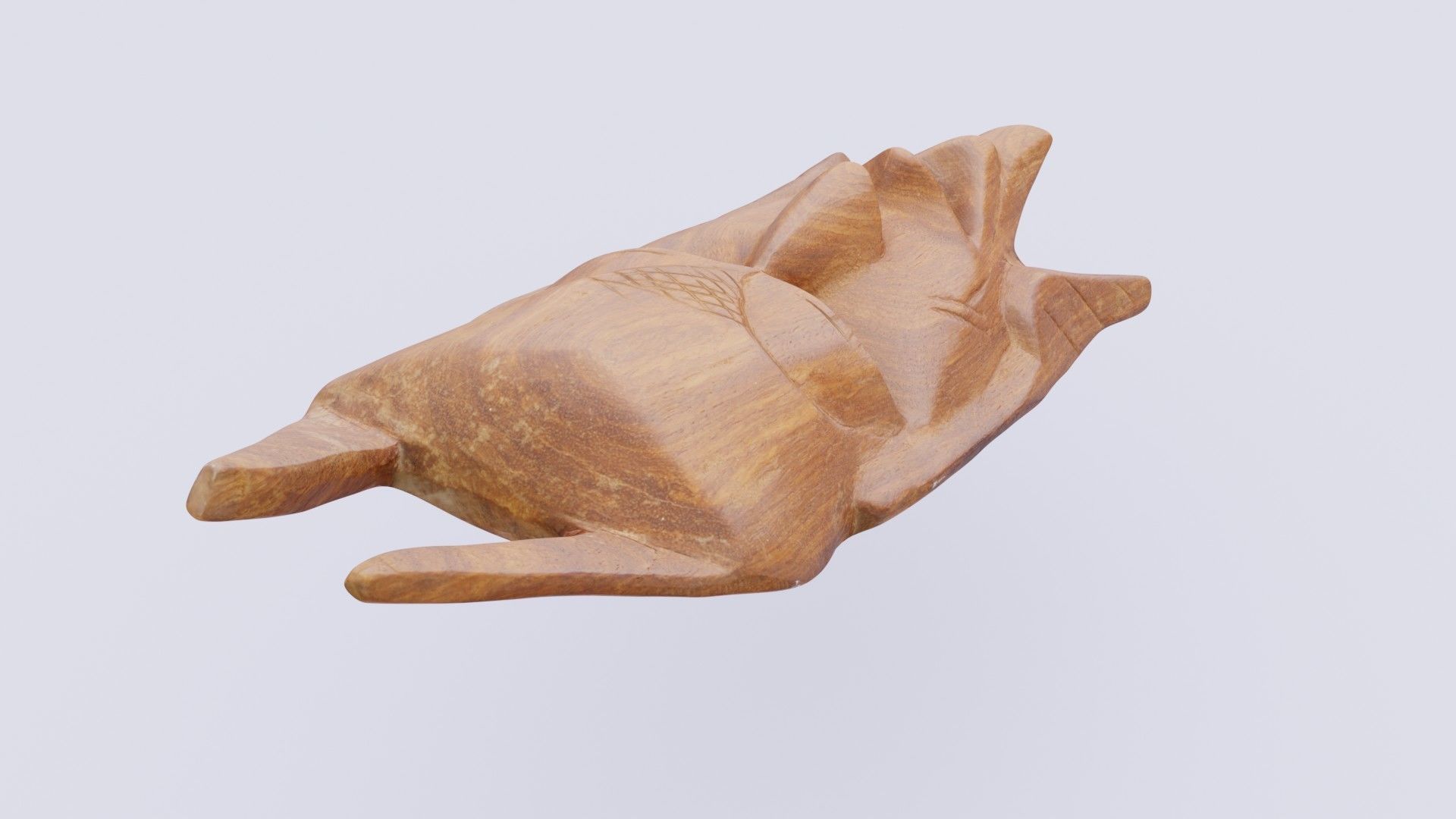 African Mask 02 Low-poly 3D model_7