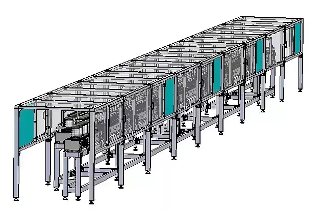 Stainless triple modular conveyor belt 3D model