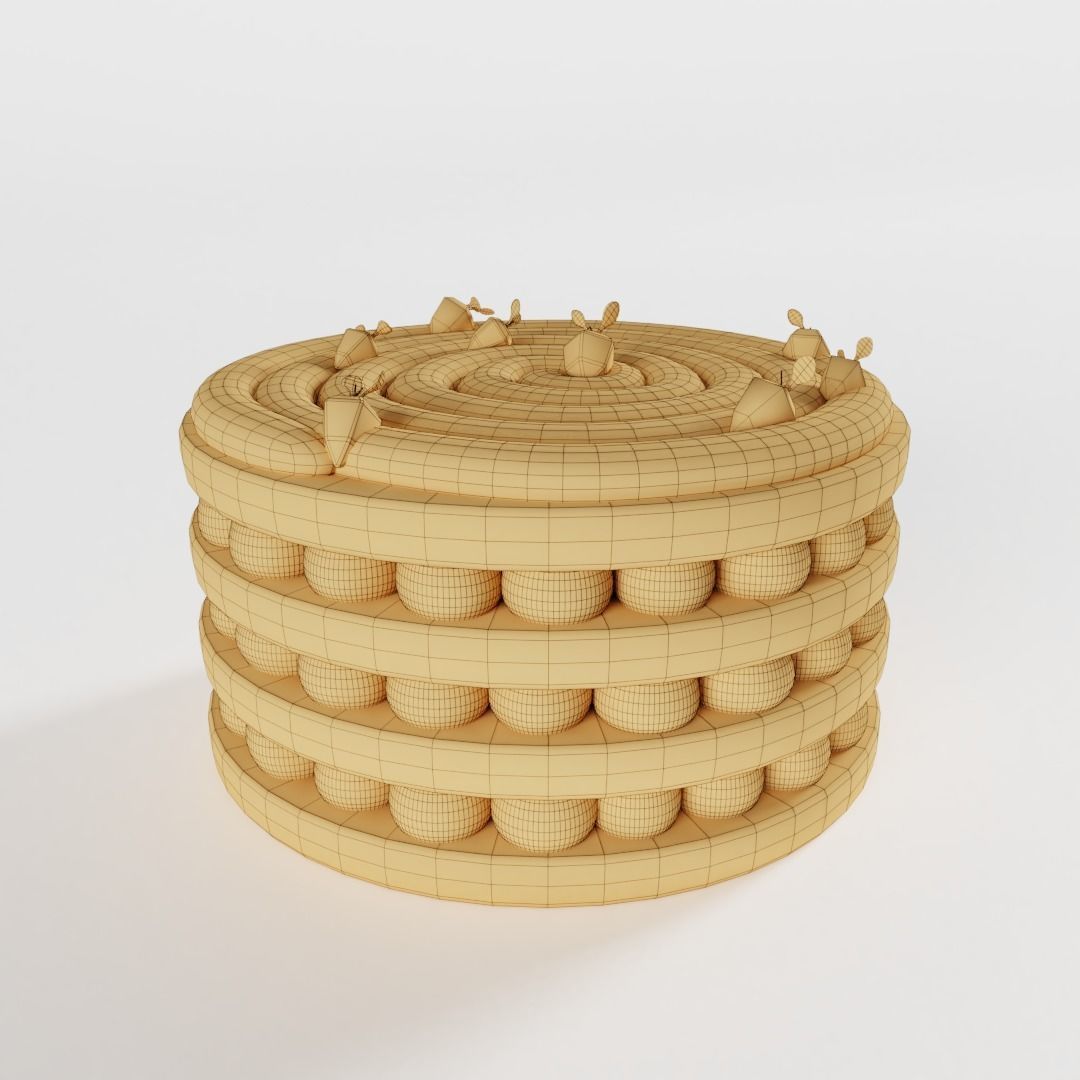 Carrot Cream Cake 3D model_2