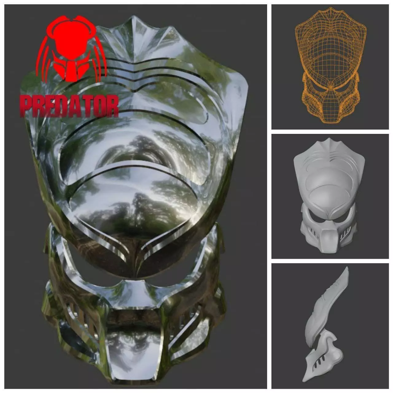 Predator mask - BOAR 3D print model_0