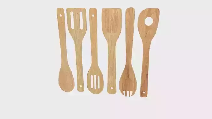  Bamboo Set Cooking Utensil
