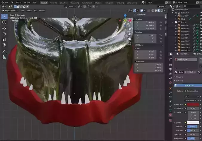 JAW for Predator mask 3D print model
