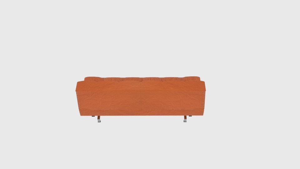  Flex Orange Sleeper Sofa CB2  Low-poly 3D model_2