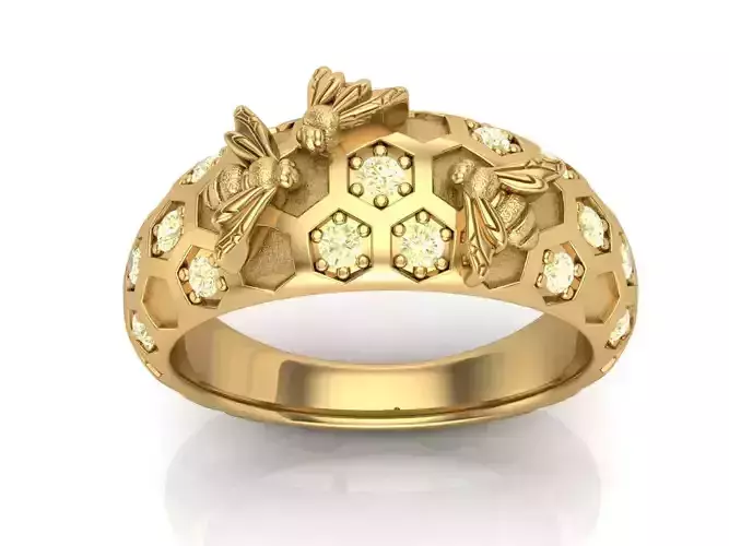 Bee ring 3D print model