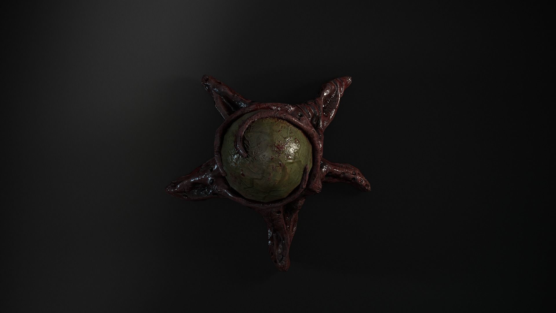 Biomass corruption monster egg Low-poly 3D model_5
