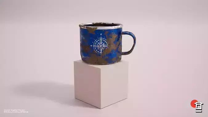 Camping Mug Cup - PBR Game Ready -