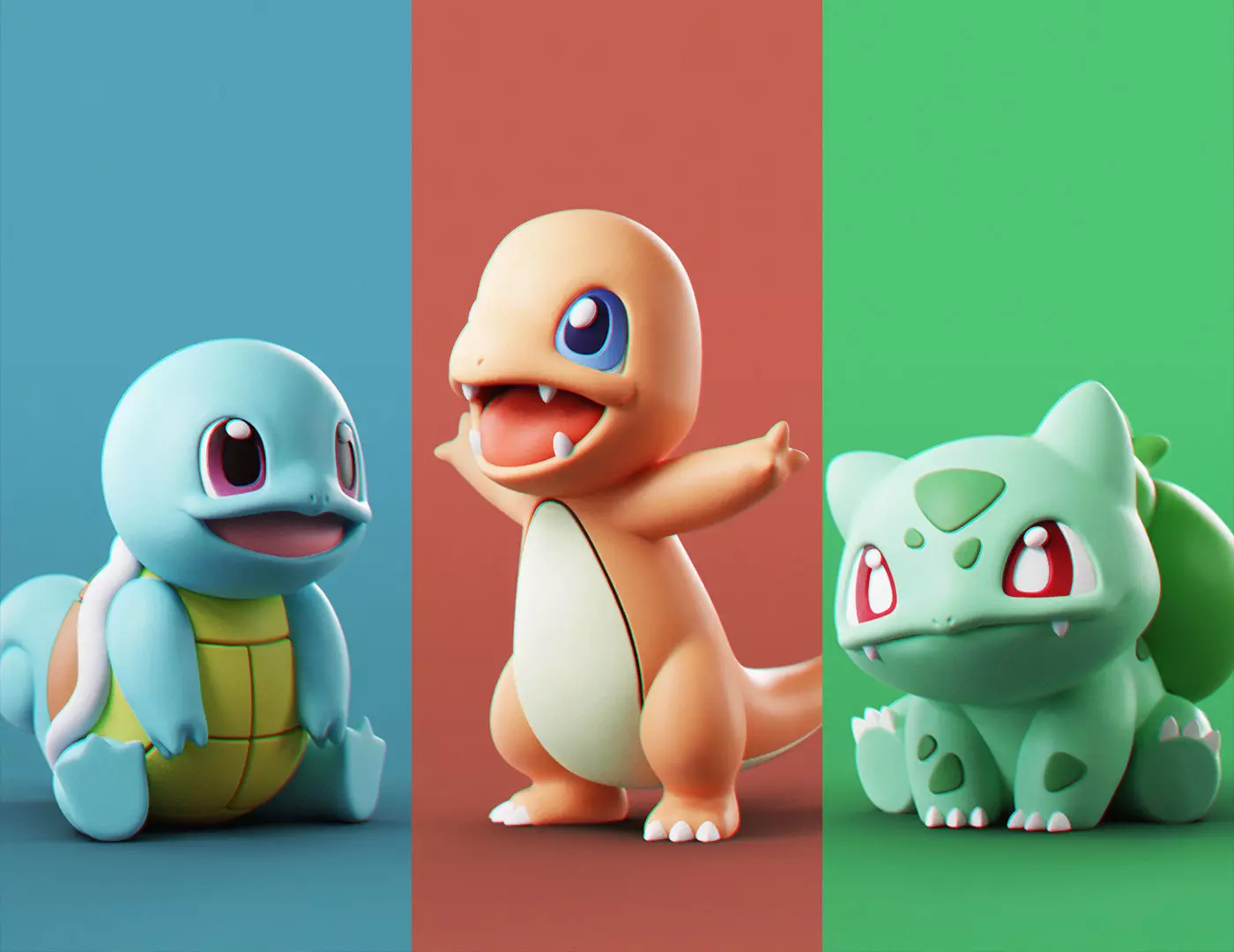 Pokemon - Starters 3D Model Collection_0