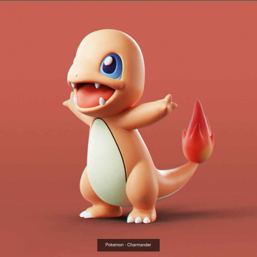 Pokemon - Starters 3D Model Collection_2