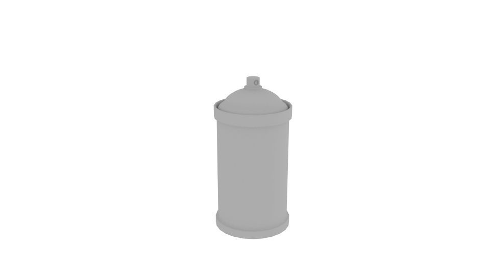 Canspray water bottle Low-poly 3D model_4