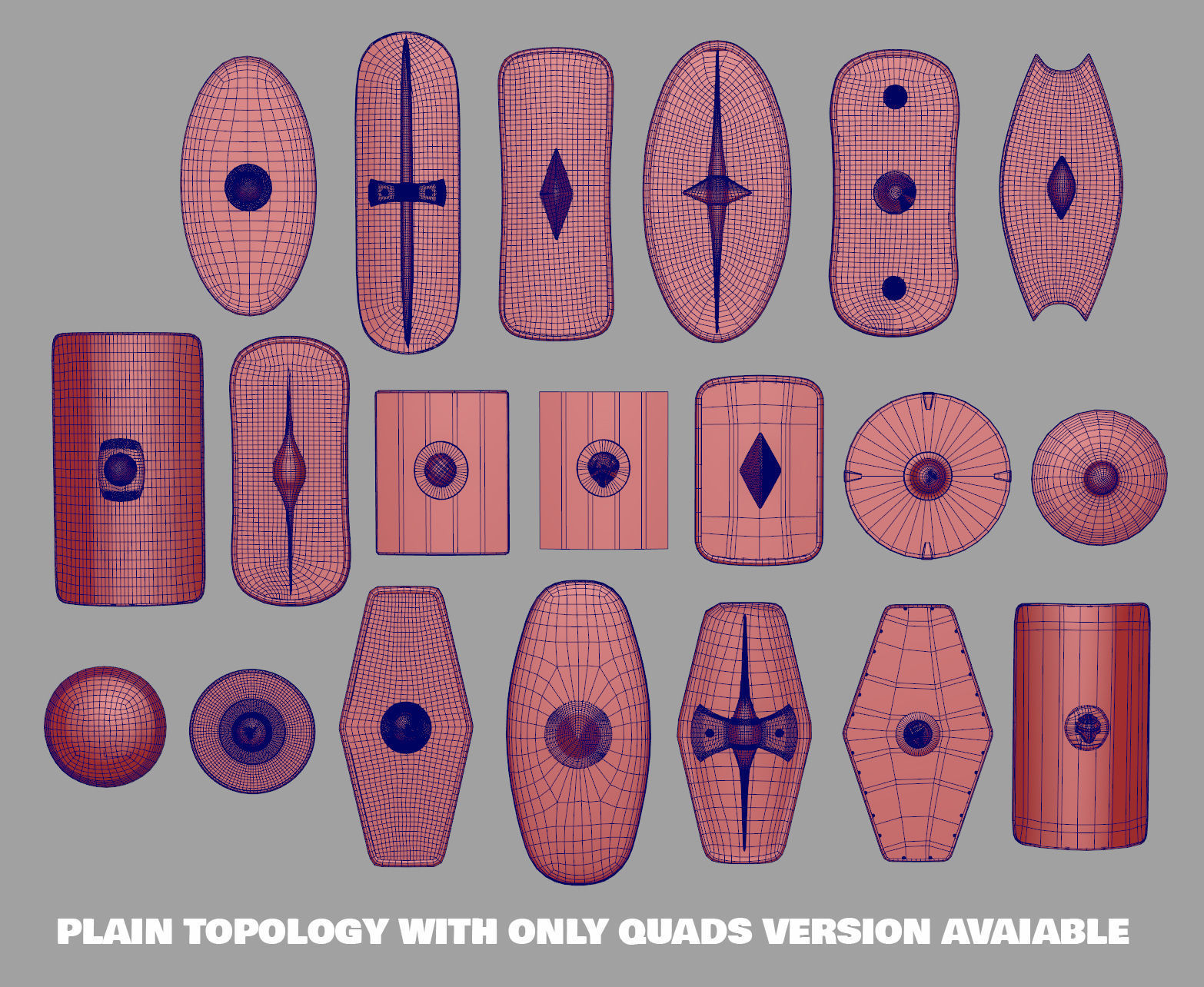 20 Roman and Medieval Shield collection for soldiers and warrior 3D print model_6