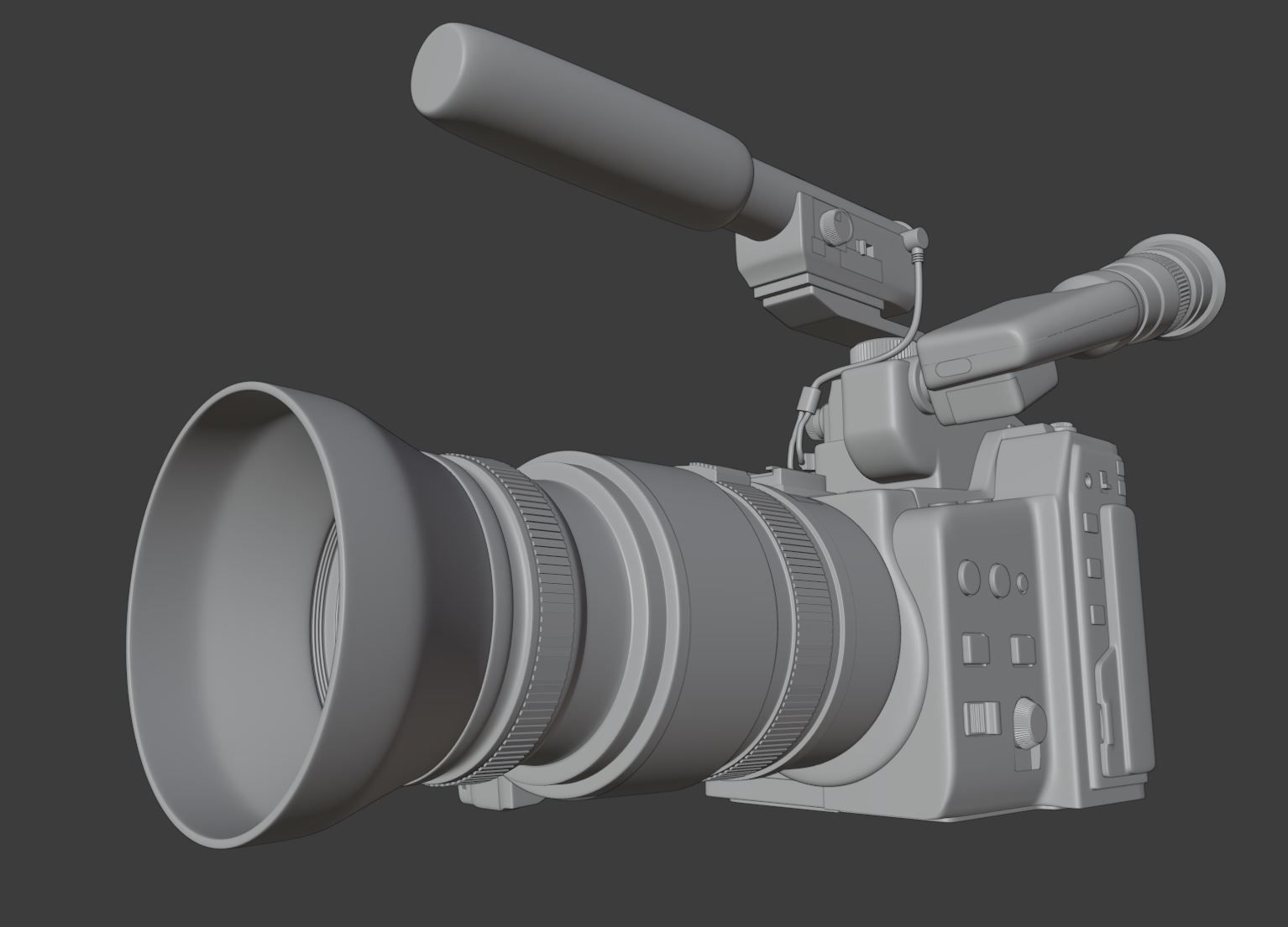 Canon EX1 Hi8 video camcorder 3D model_5