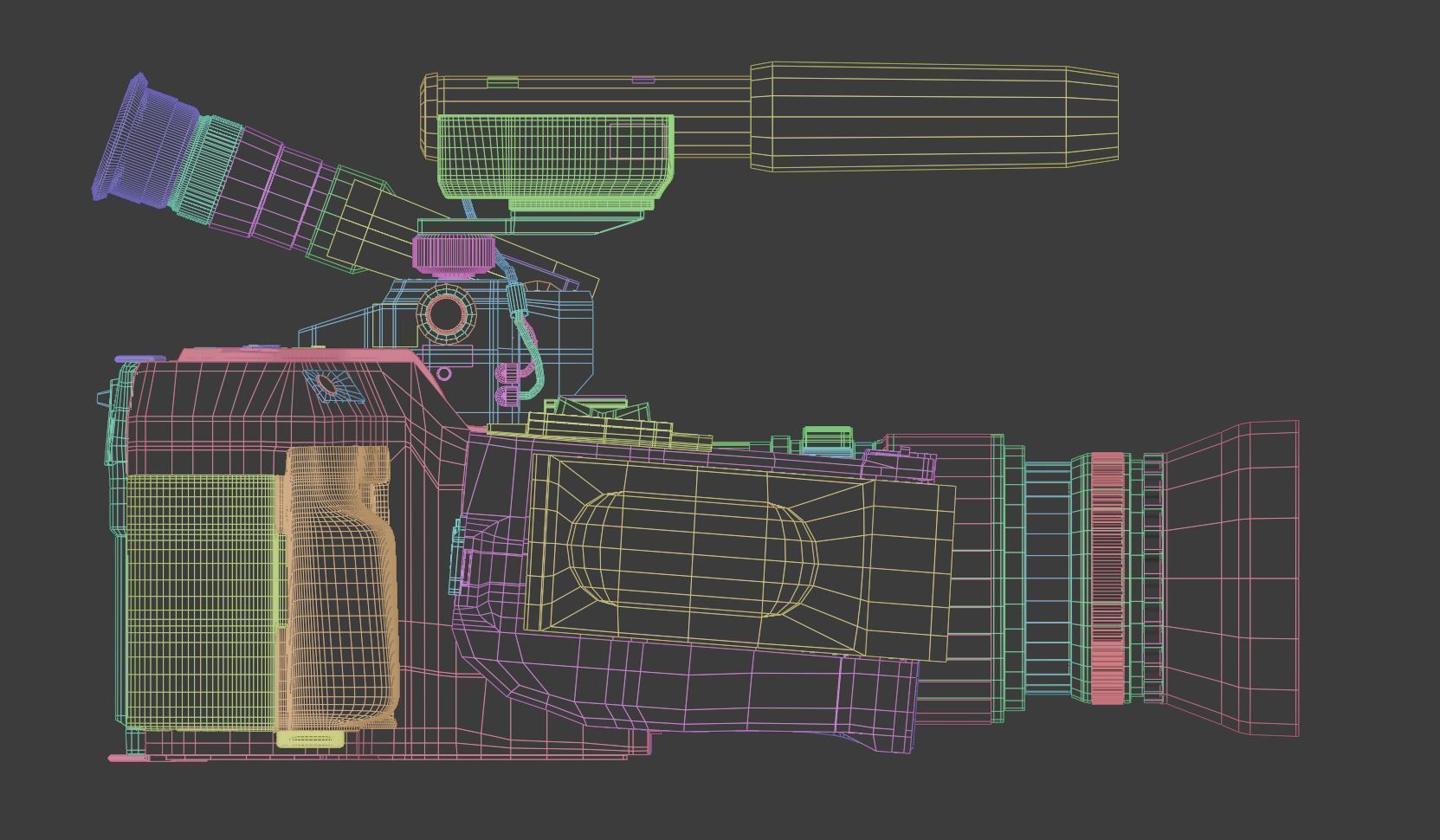 Canon EX1 Hi8 video camcorder 3D model_12