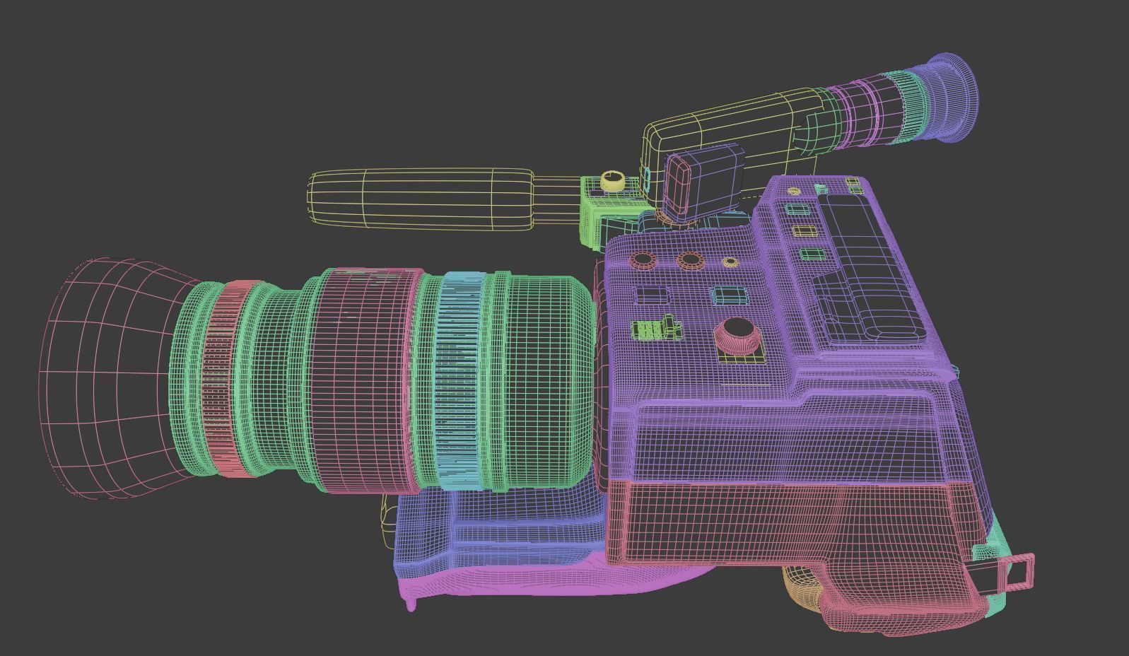 Canon EX1 Hi8 video camcorder 3D model_8