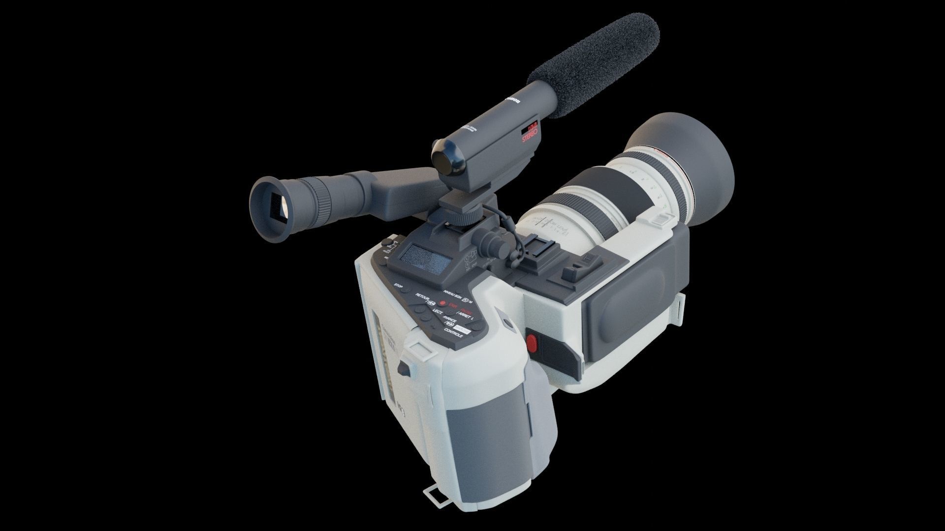 Canon EX1 Hi8 video camcorder 3D model_2