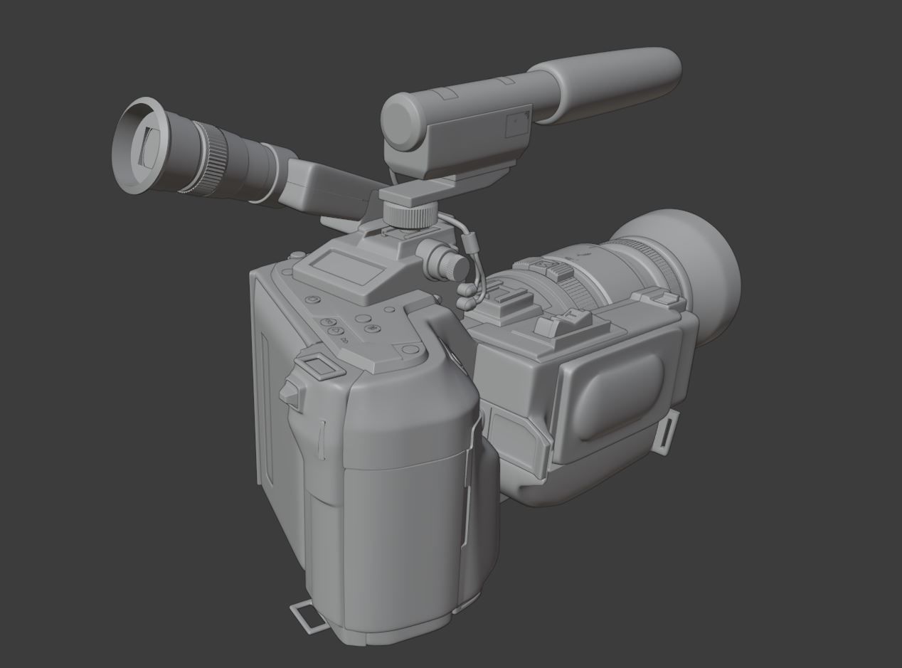 Canon EX1 Hi8 video camcorder 3D model_6