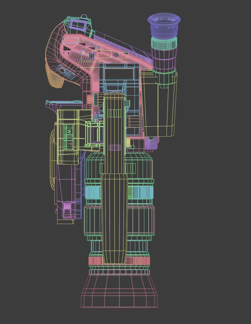 Canon EX1 Hi8 video camcorder 3D model_9