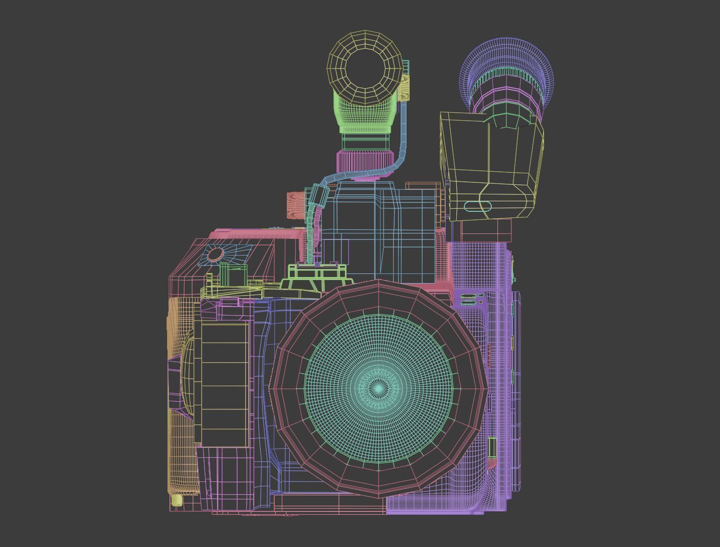 Canon EX1 Hi8 video camcorder 3D model_10