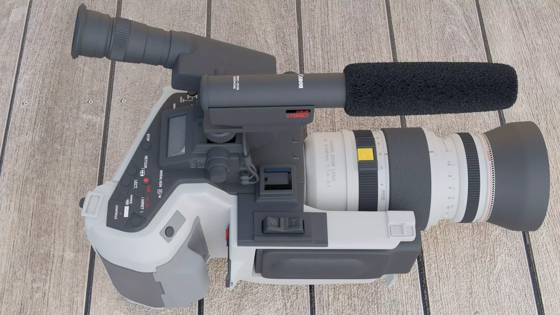 Canon EX1 Hi8 video camcorder 3D model_0