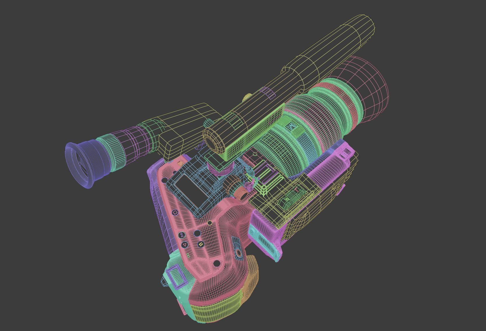 Canon EX1 Hi8 video camcorder 3D model_7