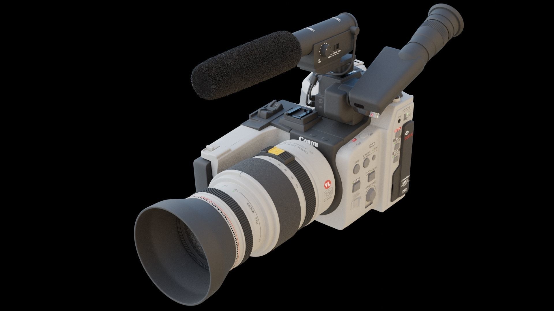 Canon EX1 Hi8 video camcorder 3D model_1
