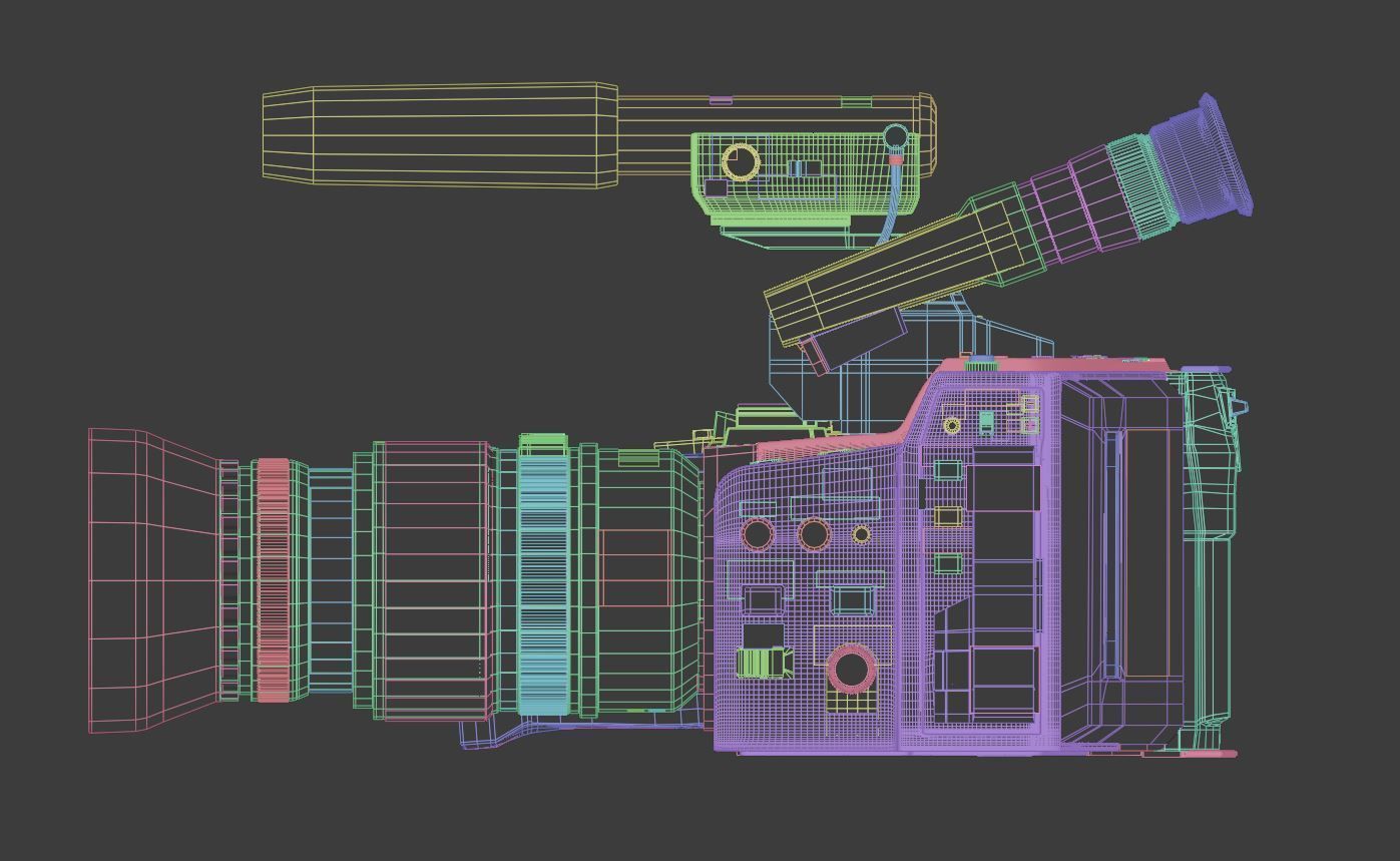 Canon EX1 Hi8 video camcorder 3D model_11