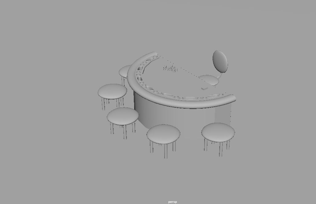 Miniature Blackjack Table For Casino Interior 3D model 3D model_11