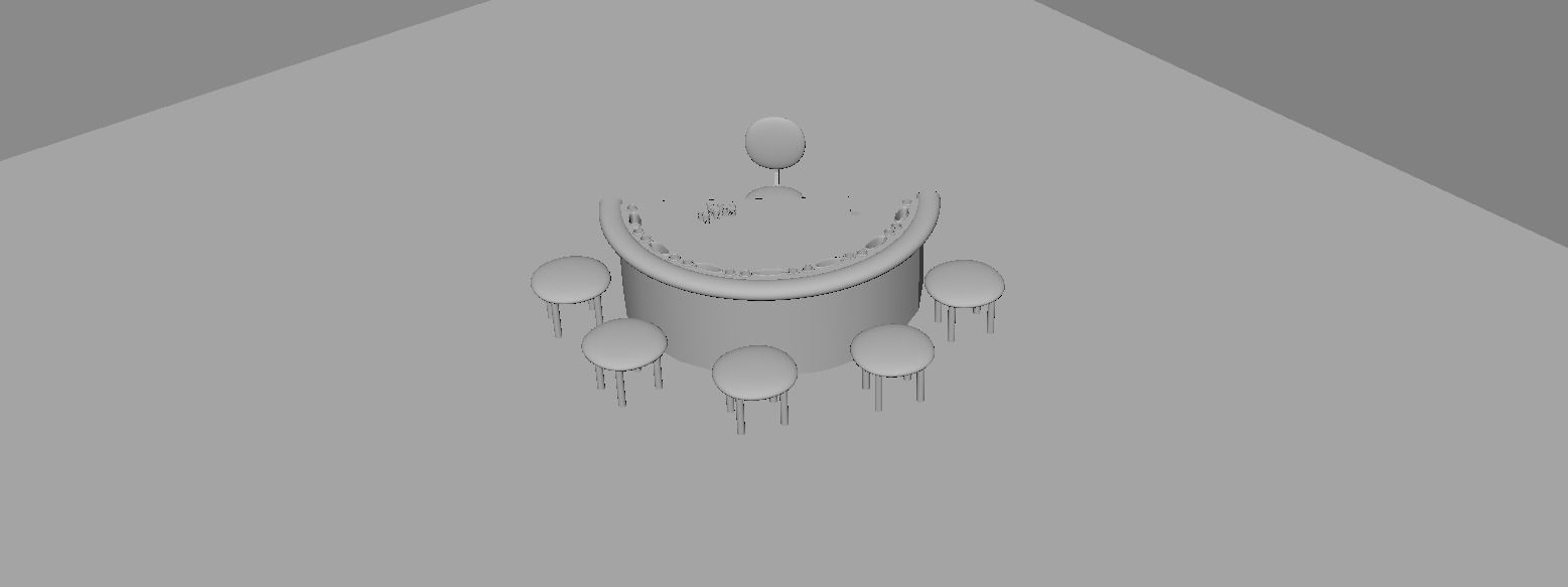 Miniature Blackjack Table For Casino Interior 3D model 3D model_10