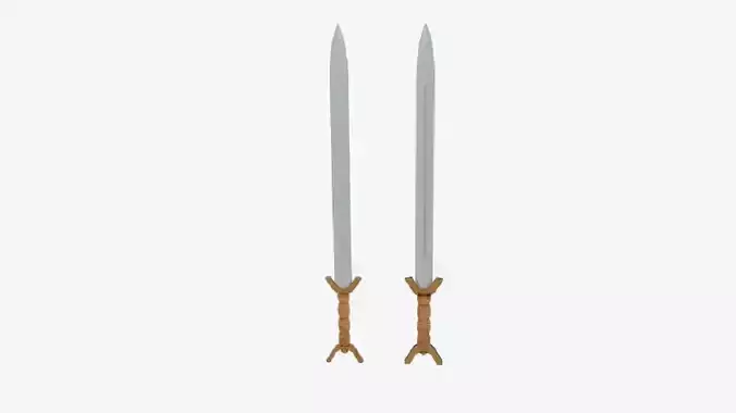  Celtic War Sword  Low-poly 3D model
