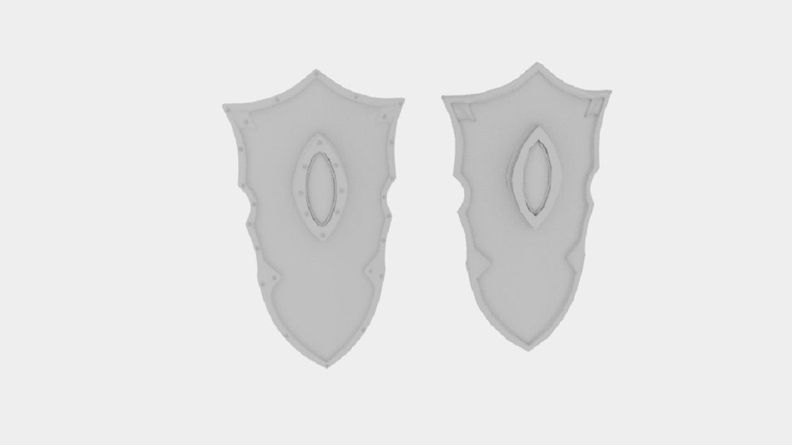 LARP Eye of Doom Shield Low-poly 3D model_4