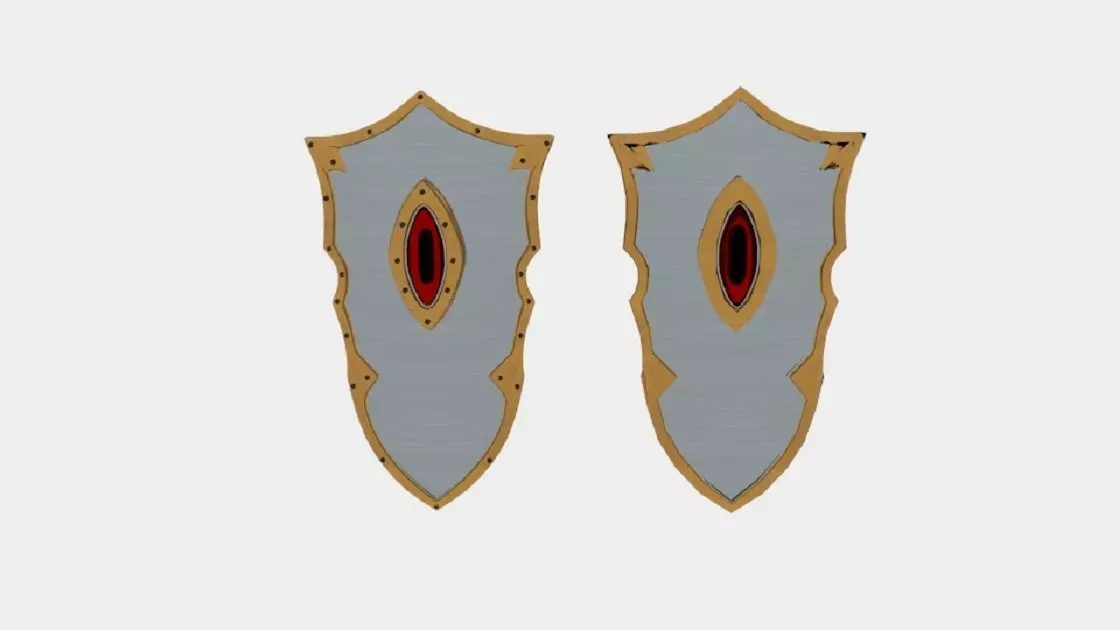LARP Eye of Doom Shield Low-poly 3D model_0