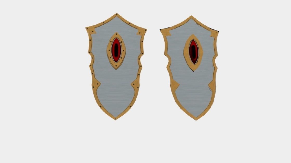 LARP Eye of Doom Shield Low-poly 3D model_3