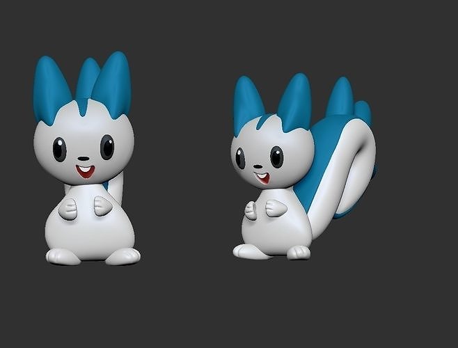 pachirisu pokemon cartoon 3d model 3D print model