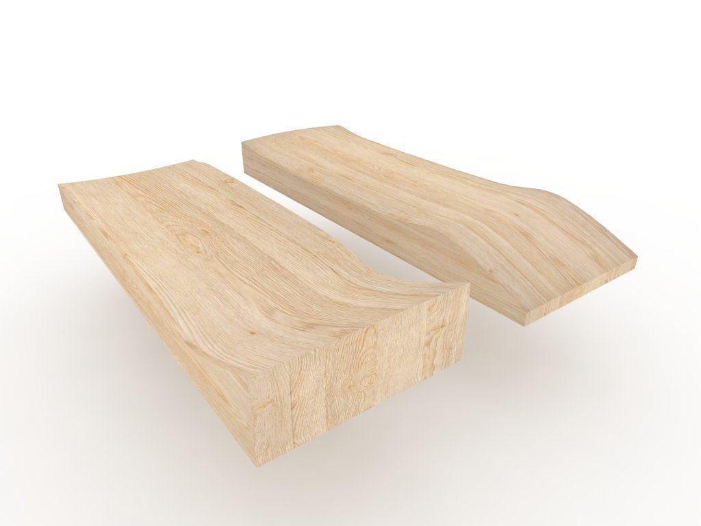 Old school shape skateboard mold- ready to be milled 3D model_2