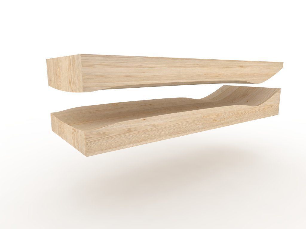 Old school shape skateboard mold- ready to be milled 3D model_4