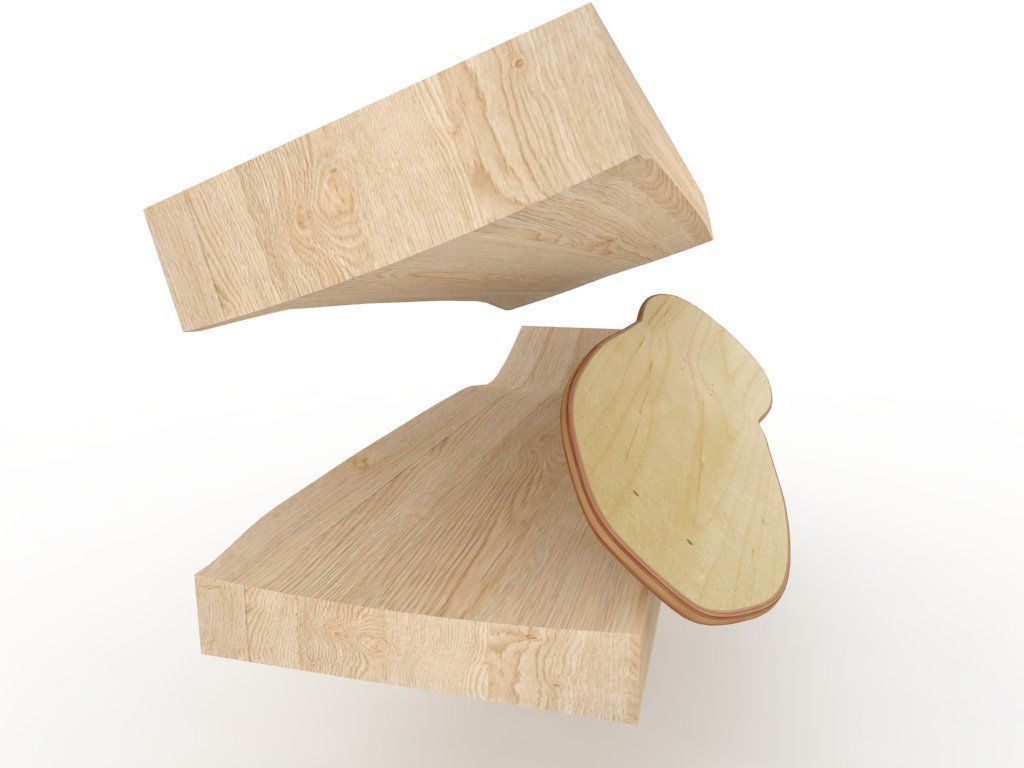 Old school shape skateboard mold- ready to be milled 3D model_8