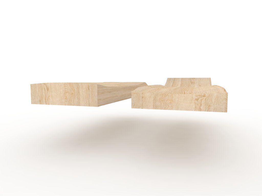 Old school shape skateboard mold- ready to be milled 3D model_3