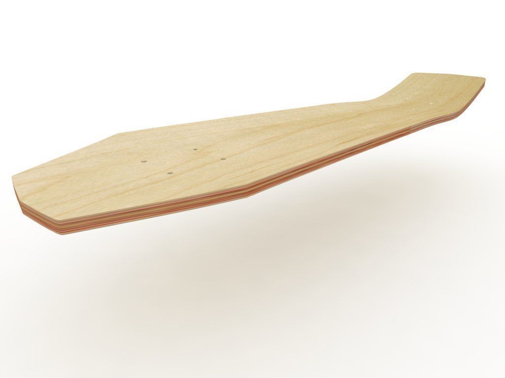 Old school shape skateboard mold- ready to be milled 3D model_10