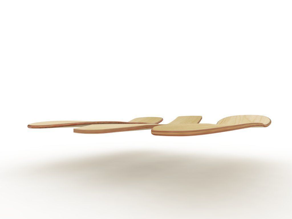 Old school shape skateboard mold- ready to be milled 3D model_18