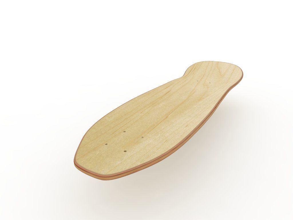 Old school shape skateboard mold- ready to be milled 3D model_19
