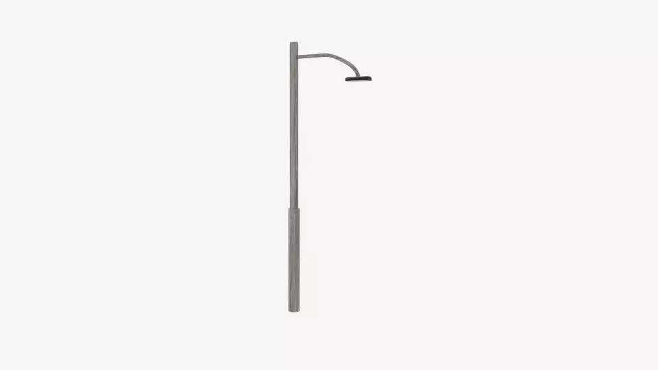 Rust Lamp Pole Low-poly 3D model