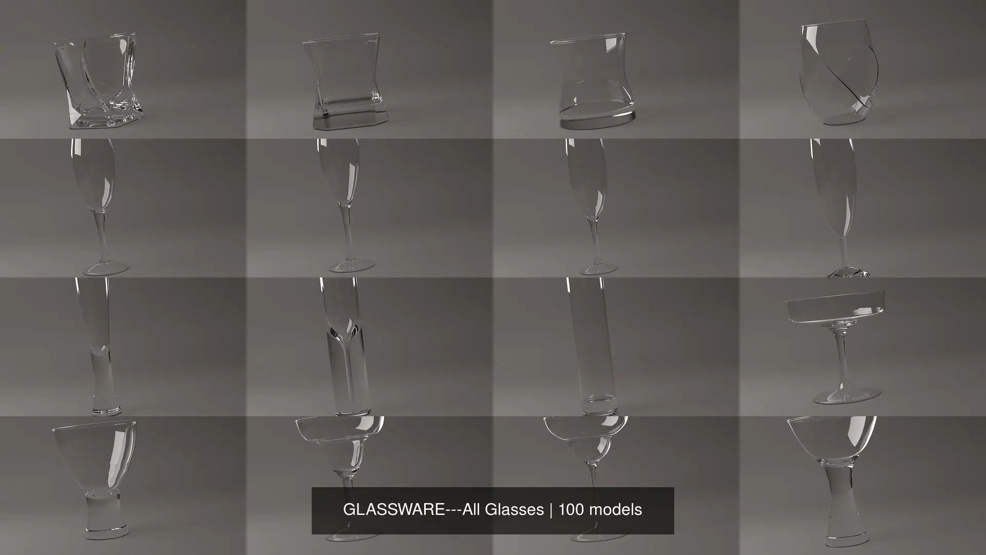 GLASSWARE---All Glasses 3D Model Collection_0